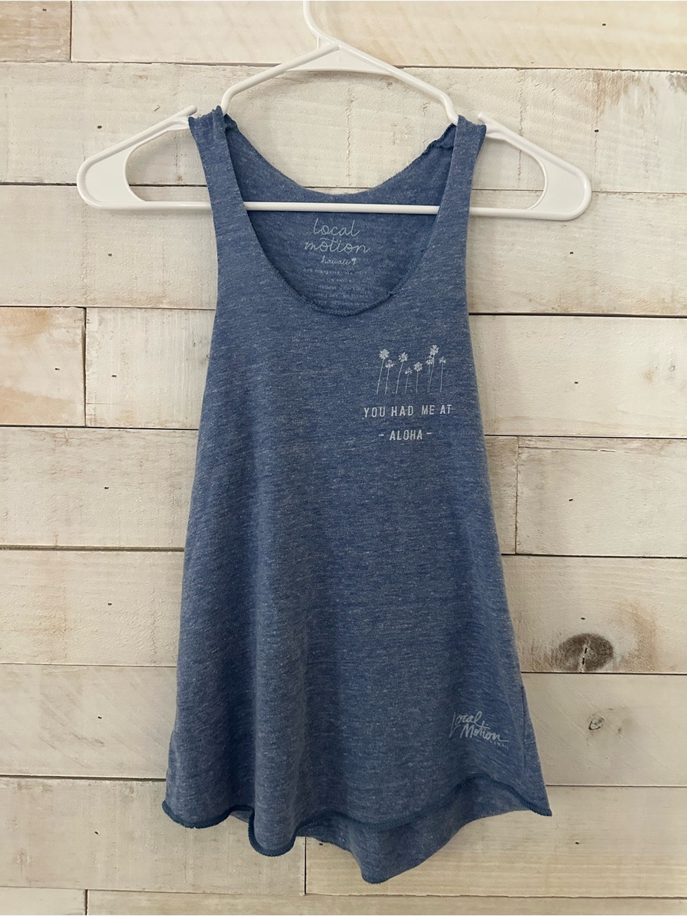 Local Motion Blue Women's Tank Top - 'You Had Me at Aloha'